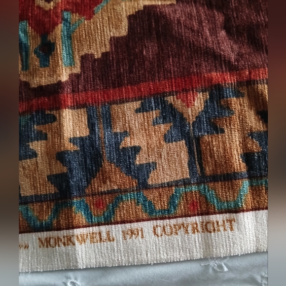 Vtg 1991 Monkwell Lee Jofa Bijar Chenille Print Aubergine 24" x 24" - Picture 3 of 7